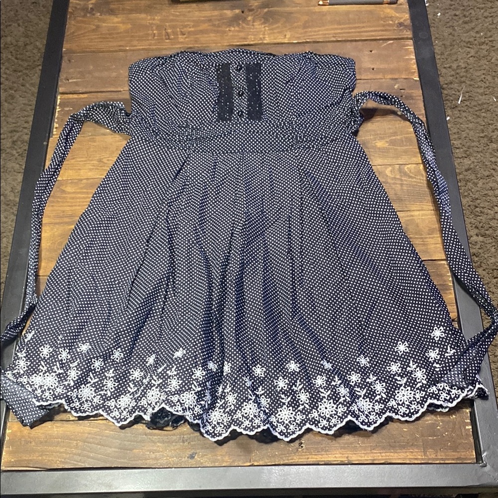 Speechless Strapless Black & White Sundress - Tie Waist - Full Skirt